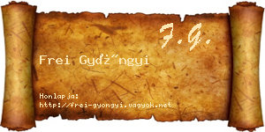 Frei Gyöngyi névjegykártya