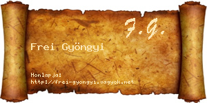 Frei Gyöngyi névjegykártya