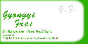 gyongyi frei business card